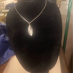 Marcasite and silver pendant
