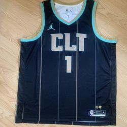 🔥🔥 Jordan Lamelo Ball Charlotte Hornets City Edition Dri-Fit NBA Swingman Jersey