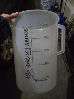 Pitchers with Printed Graduations, 10000ml