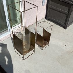 Gold Candle Holder Set