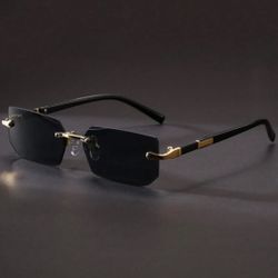 Brand New Frameless Black Fashion Glasses 