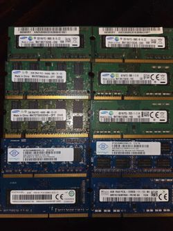 Sodimm ddr3 and ddr2 lot