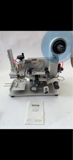 VEVOR Flat Surface Labeling Machine + New Vacuum Pump (Electric/Pneumatic) Price: