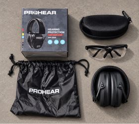 PROHEAR Hearing Protection Earmuffs + Shooting Glasses Bundle - Like New