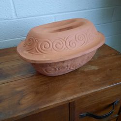 Vintage 1970s Italian Terracotta Clay Baker / Roaster – Brought from Germany (1975)