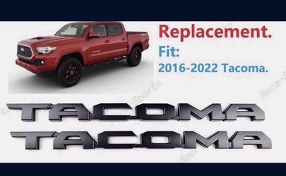 Matte Black Door Tacoma Emblems Side Badge For 2016-2022