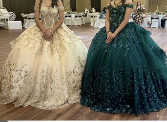 Quinceñera Dresses and 2 Lil Girl Matching Dresses
