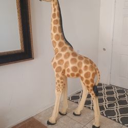 Large 78" tall ceramic Giraffe exotic display - weighs 66lbs
