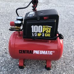 3 gal. 1/3 HP 100 PSI Oilless Hotdog Air Compressor