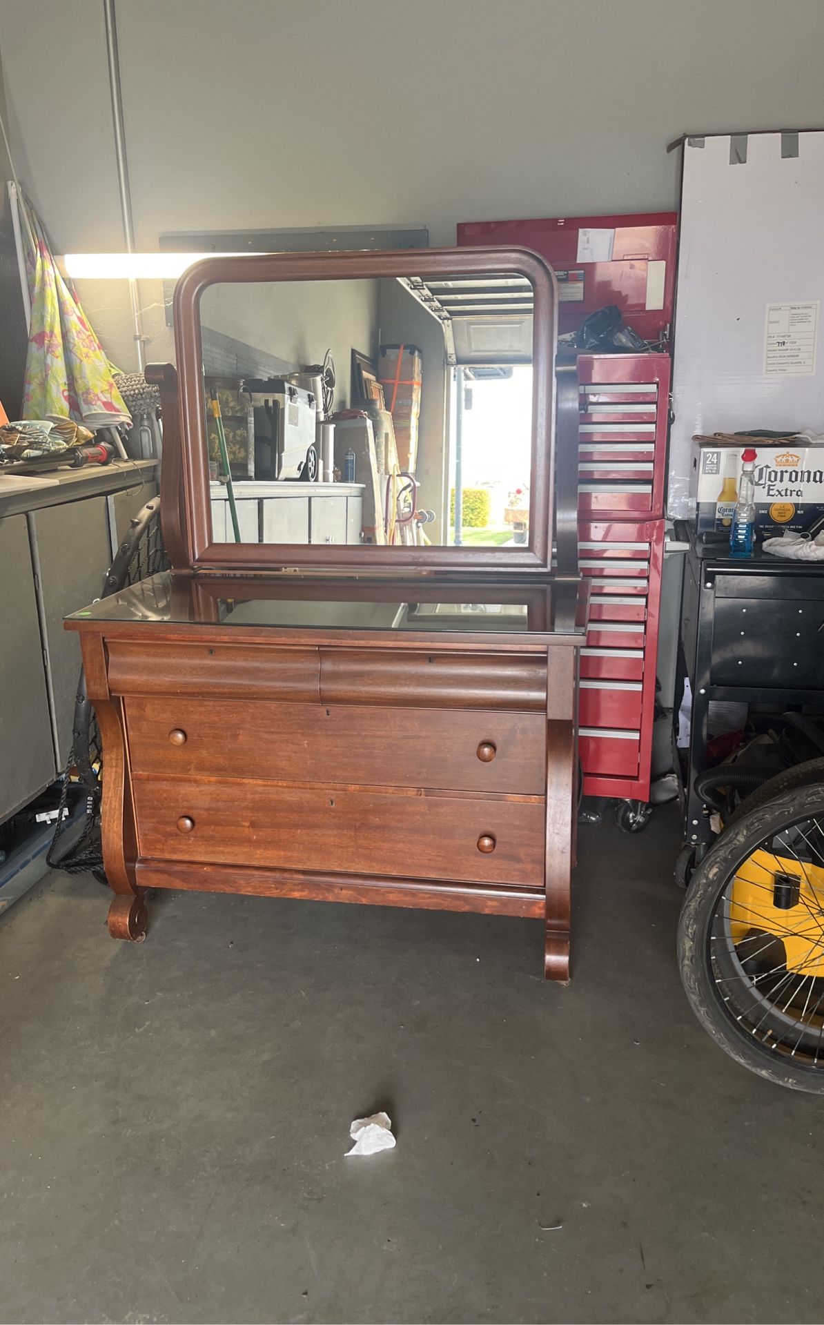 Antique Dresser With Mirror