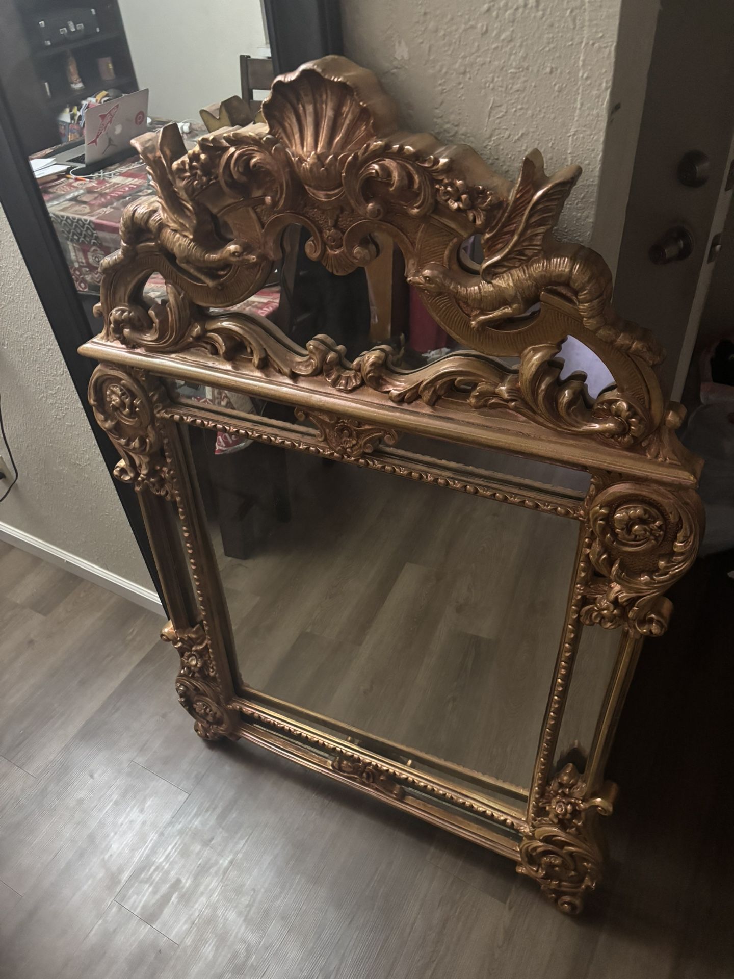 Old Style Dragon Mirror For Sale