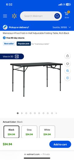 Black 4 Foot Table 25 Dollars 