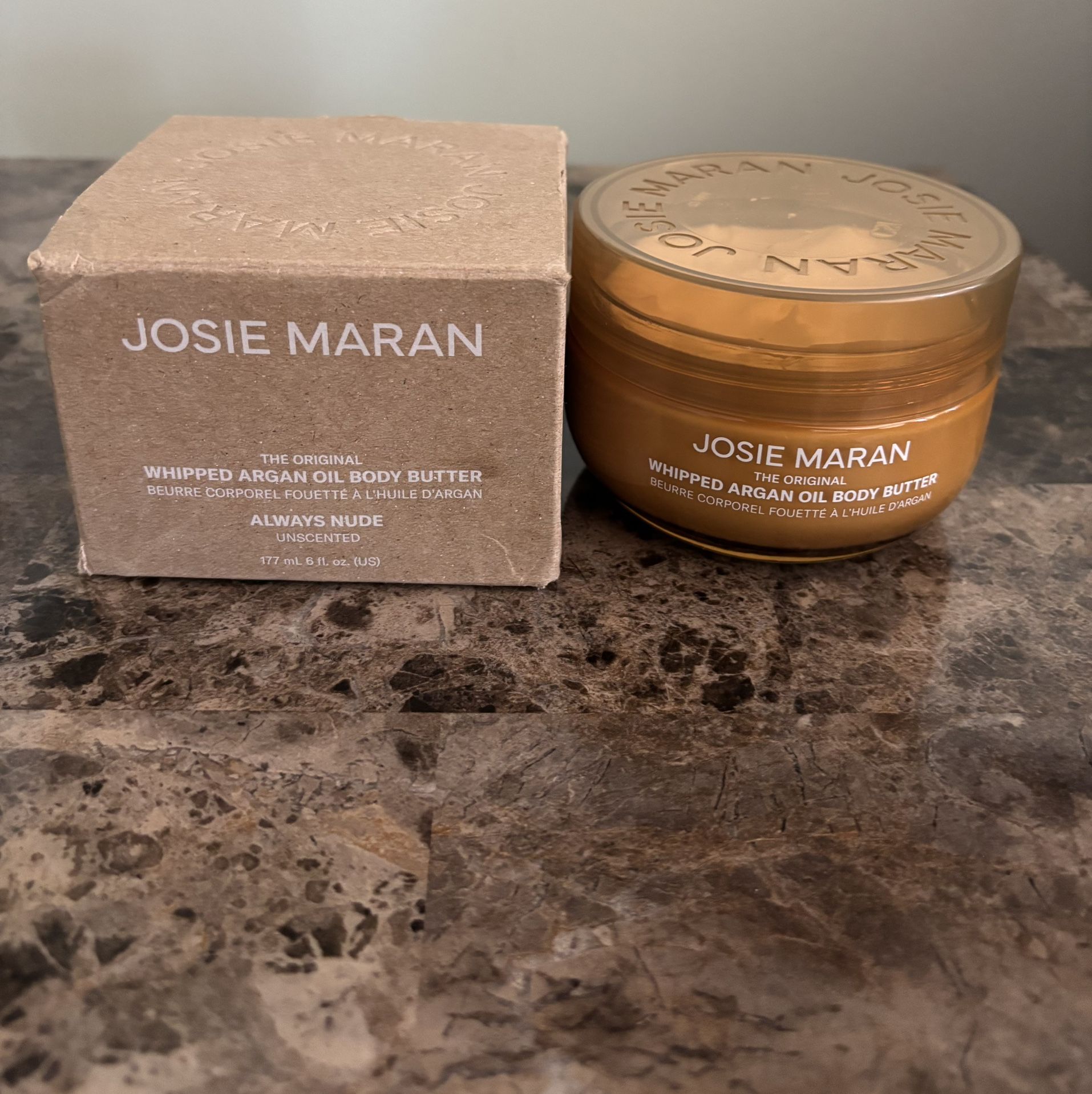 Josie Maran Whipped Argan Oil Body Butter Always Nude -Unscented 6fl oz 99% Full