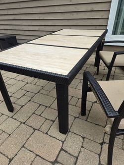 Outdoor Dining Table & 6 Chairs