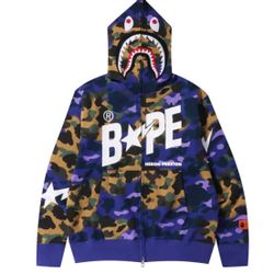 Bape Zip Up Hoodie Size Small