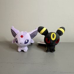 Pokemon Center Umbreon & Espeon Plush Keychain