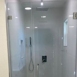 Sliding Frameless Shower Door in Tempered Glass — $899 Installed in LA