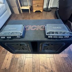 Dual Kicker L7 12” Subwoofers w/ Rockford Fosgate R2 Amps