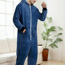 L/Xl Pajama Onesies And Oversized Hooded Blanket 