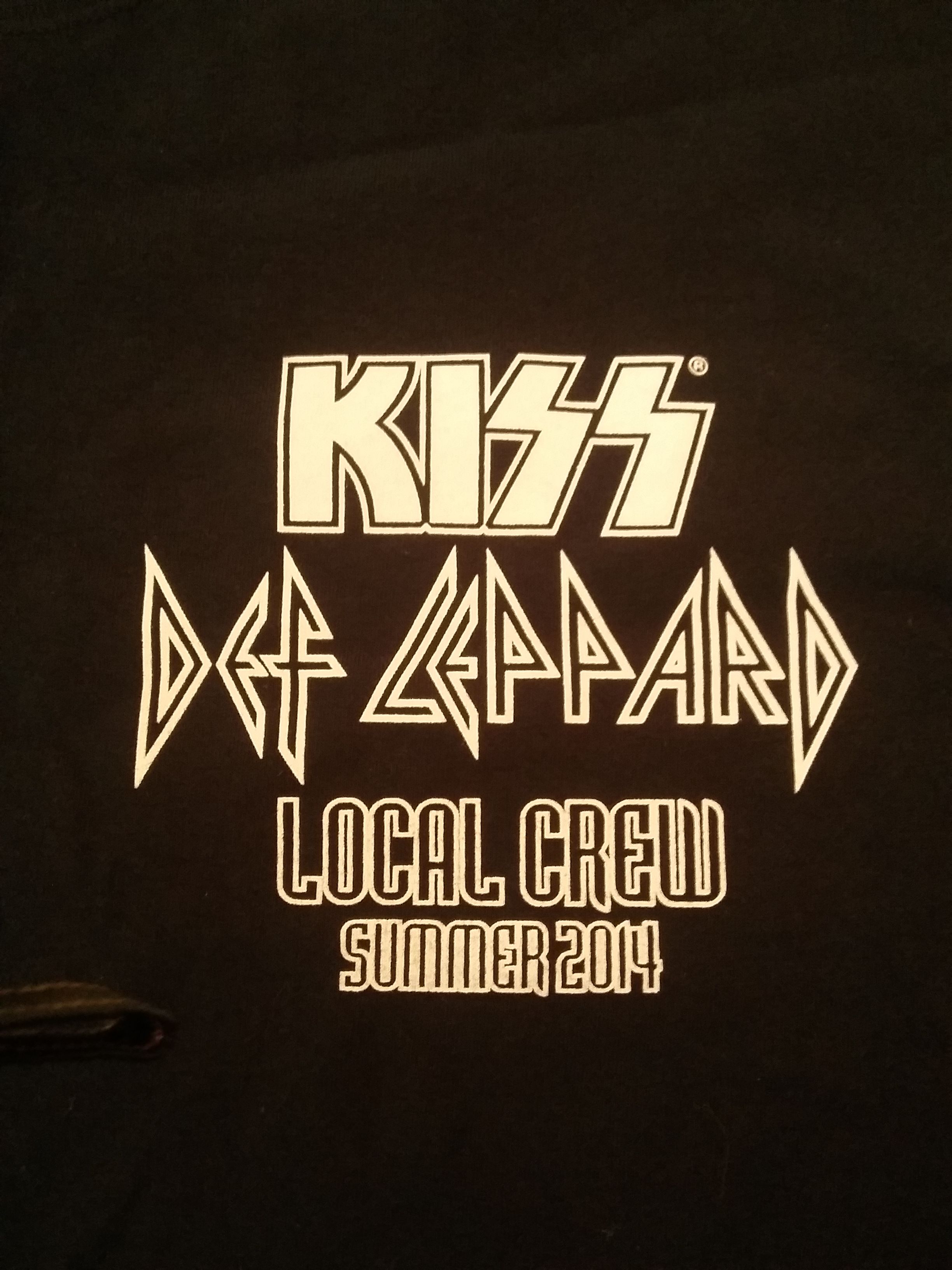 KISS and Def Leppard, local crew band shirt