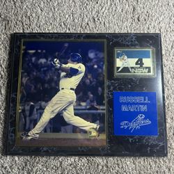Russell Martin, Dodgers, Plaque & Baseball Card
