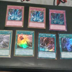 Yugioh! Lot of 7 Staple Spell and Trap Cards! Includes 4 Premium Gold rares!