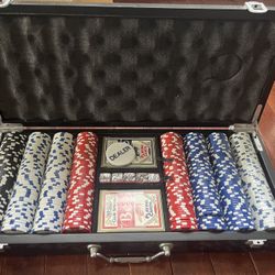 Poker Set In Metal Case- Not Free. $79