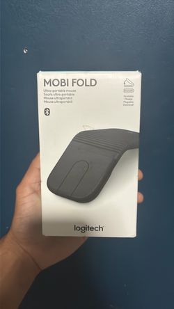 Logitech Mobi Fold, Ultra-Portable Travel Mouse, Small and Light, Touch Scroll, Quiet Clicks