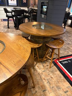 Real wood bar tables
