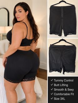 Black Shapewear Shorts 3XL – Tummy Control & Butt Lifting
