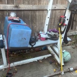 Workout Bench And Other Workout Items 