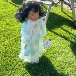 Porcelain Classical Treasures Doll w/stand 