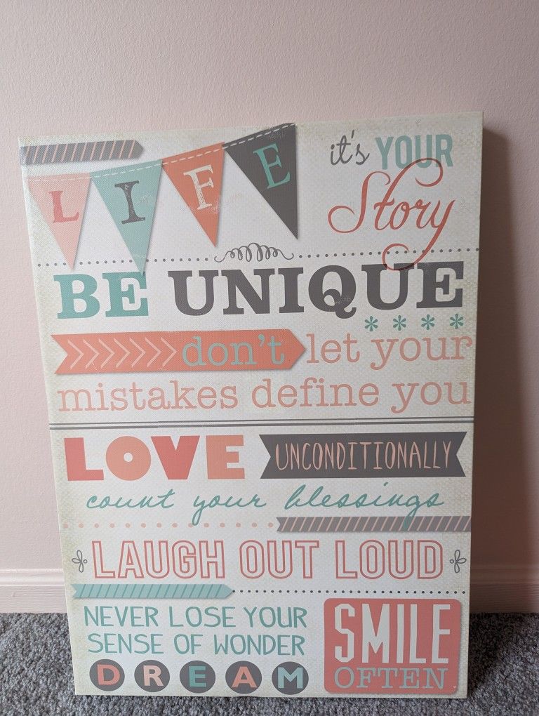 Girls Bedroom Wall Art Canvas Decor