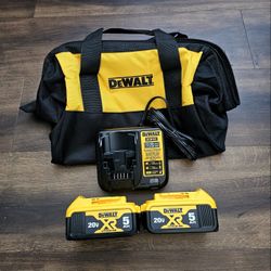 ‼️Firm Price‼️
 New (2) Batteries XR5 Dewalt Charger & Bag