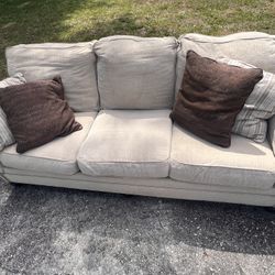 Beige Couch/Sofa- Ashley Furniture- 3 Seats
