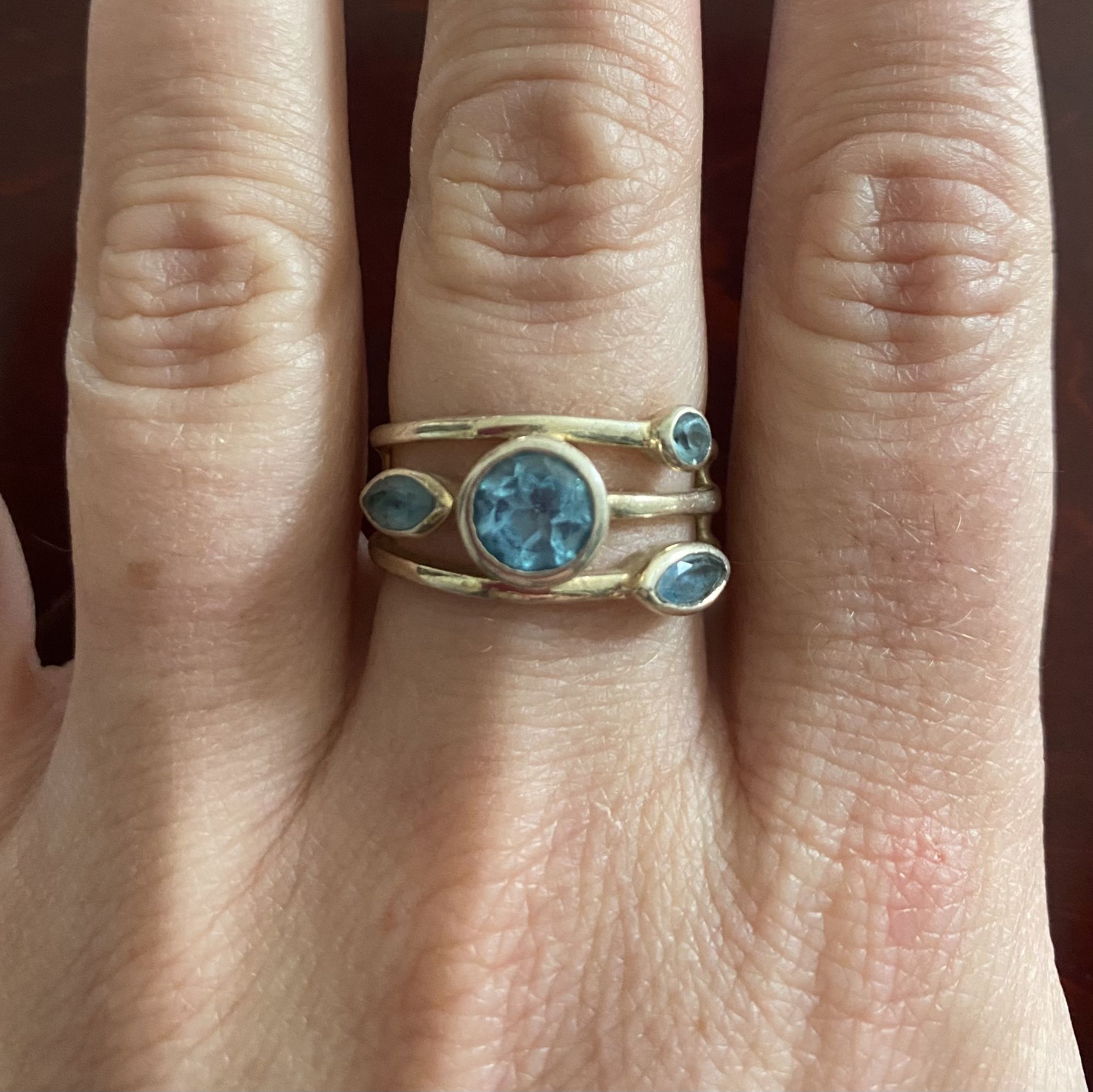 Blue Topaz And Silver Ring