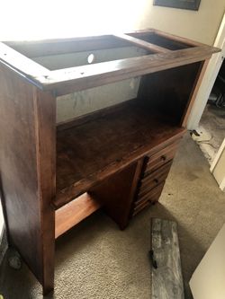 Solid pine wood desk