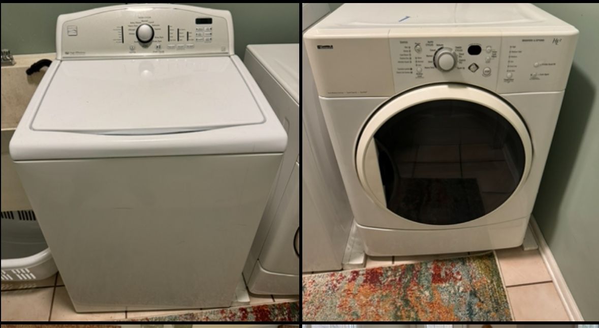 Kenmore HE2 Front Load Dryer And HE Top Load Washer