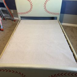 Full mattress size baseball theme bed frame