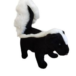 Tiger Tale Toys Skunk skunky black and white Plush standing soft toy 