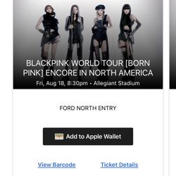 4 Blackpink Tickets @ Allegiant Stadium 8/18 Las Vegas