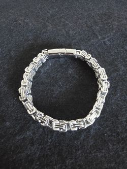 Stainless Steel Double Row Emperor Bracelet 