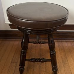 Adjustable Vintage Round Piano Stool 