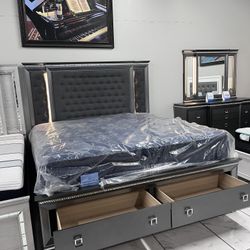 4pc King Bedroom Set 🥳 Easy Financing Available 🥳 No Credit Needed 