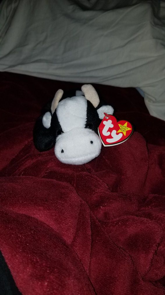 TY Rare 1st Generation w/Tag Errors Beanie Babies "Daisy the Cow"
