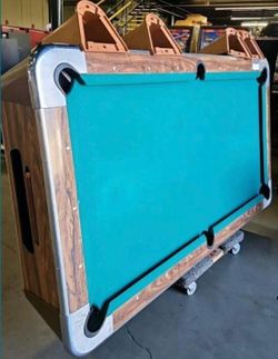 7FT Valley Pool Table - Delivery/Setup first floor, any color felt & accessory kit included - Ball Return, Coin Mech