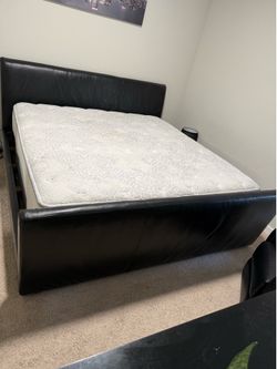 CalKing Leather and premium mattress