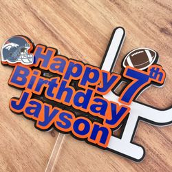 Football Party Decor, Custom Cake Toppers, Custom Party Decorations 