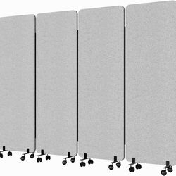 New-Soundproof Room Divider W/Wheels, 66in Office Dividers for Sound Proofing & Reducing, Sound Proof Dividers for Office Partitions Portable Acoustic