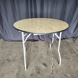 Birch Wood 36" Round Folding Table